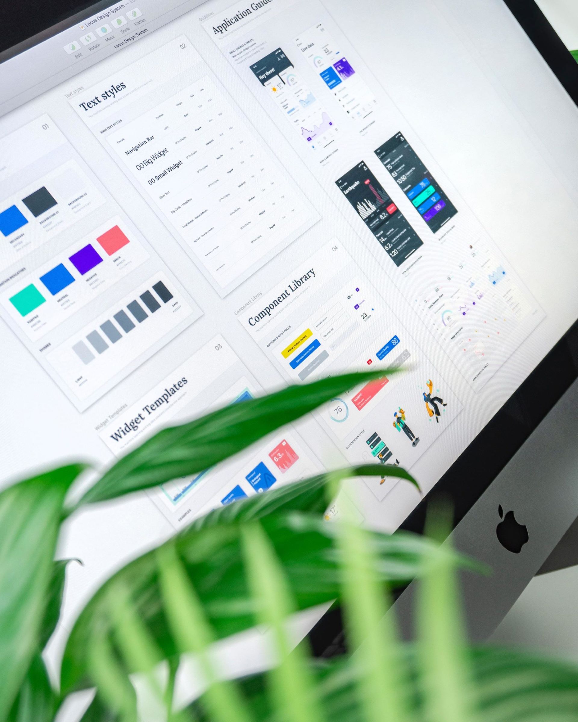 Graphic guidelines in desktop computer