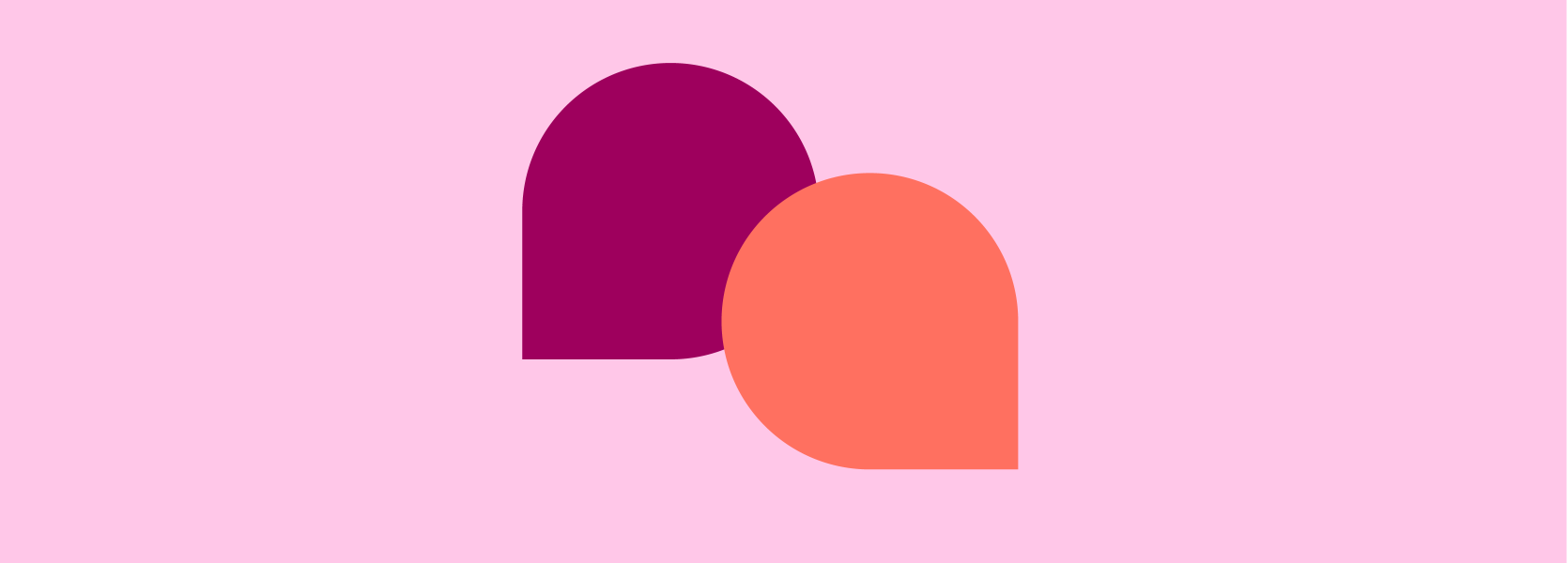Speech bubbles on pink background