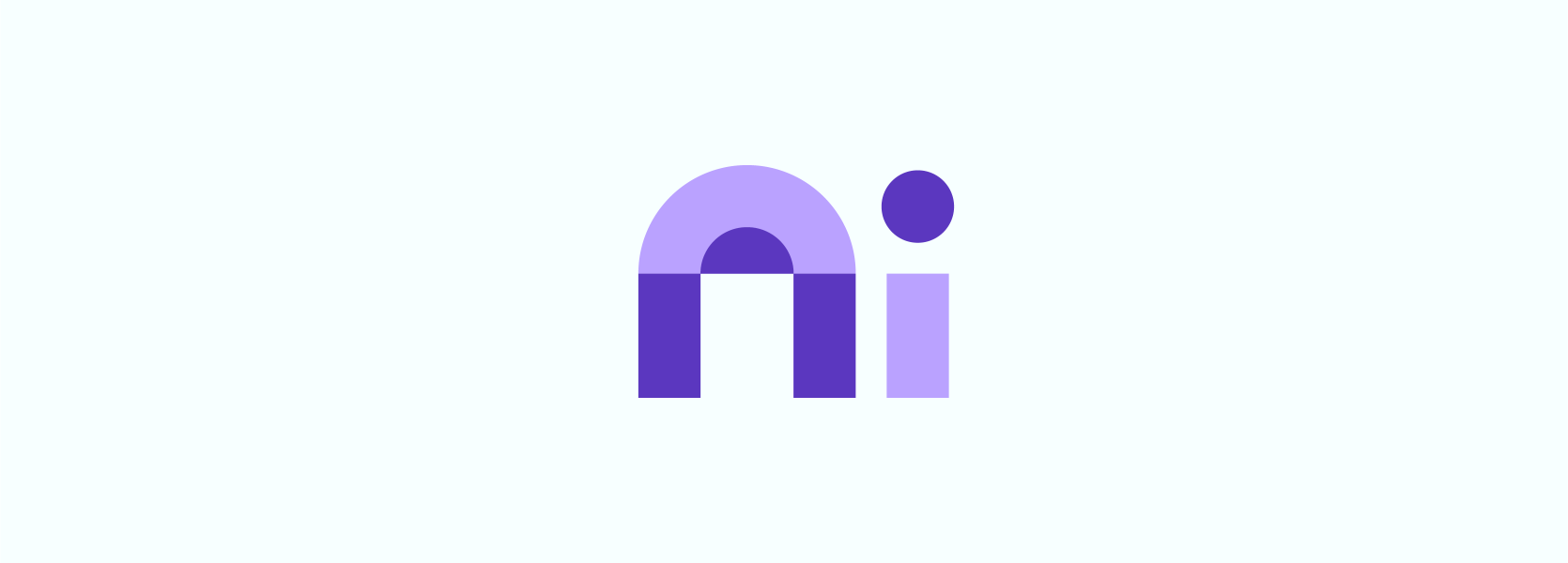 AI letters on light background
