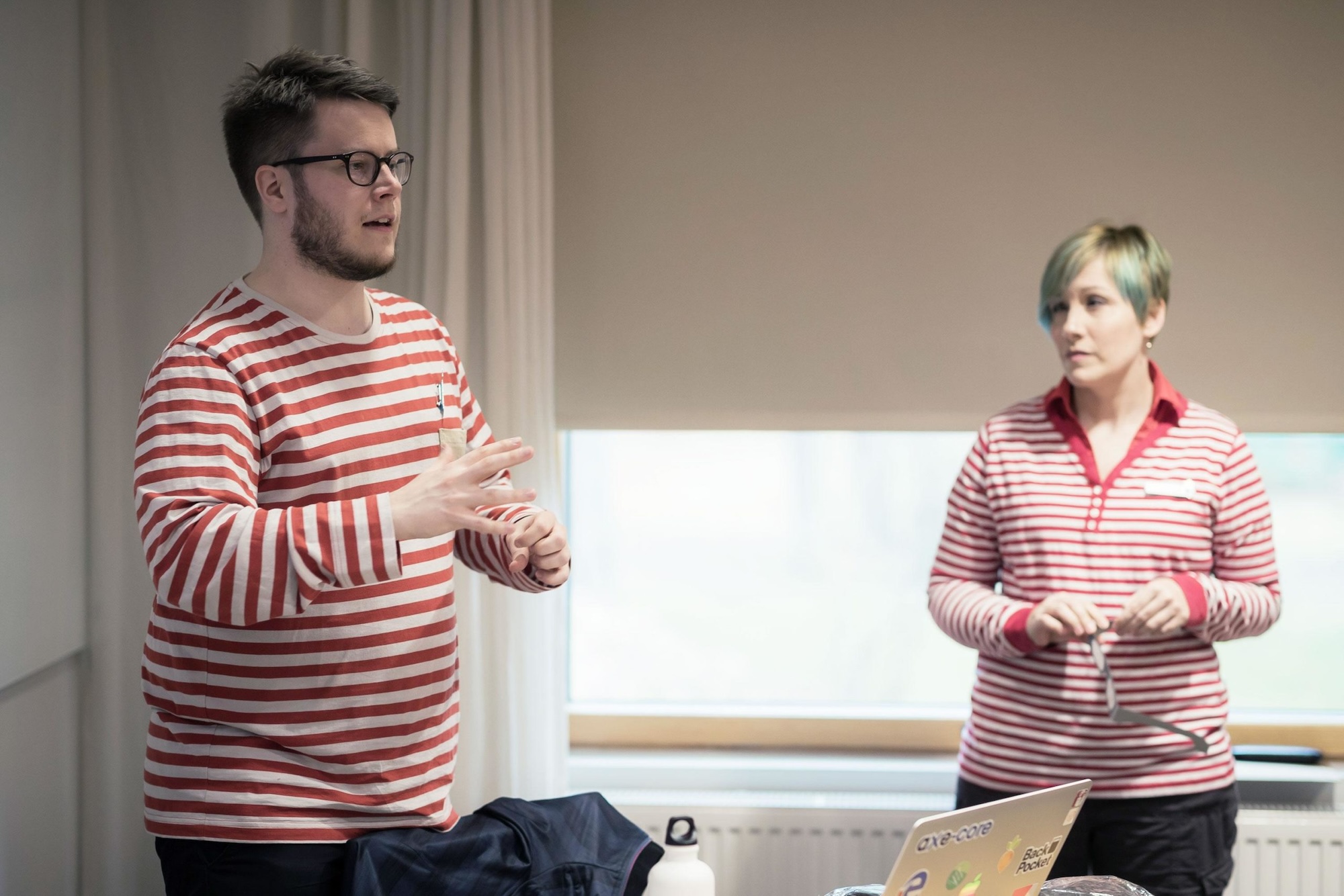Otso Lahti & Kati Utriainen speaking about accessibility