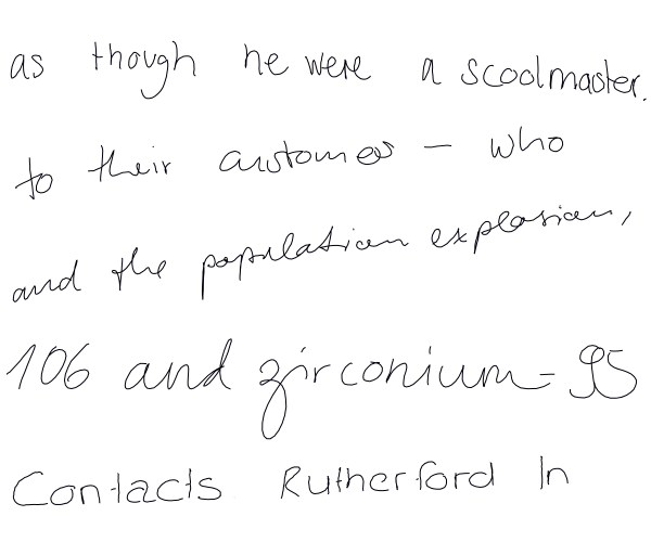 Automatic handwriting generation