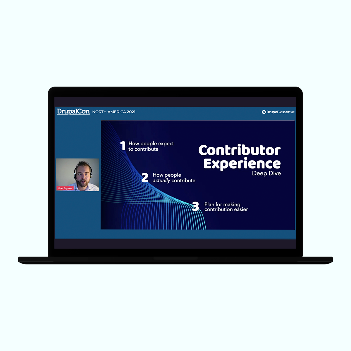 Contributor Experience slide in DriesNote.