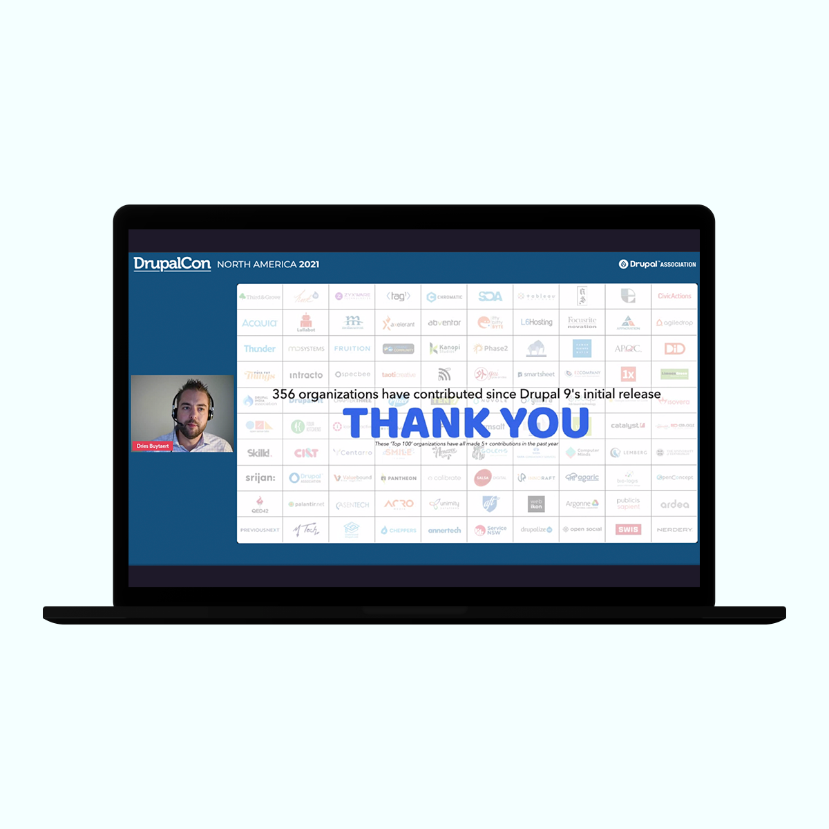 Thank you slide in DriesNote.